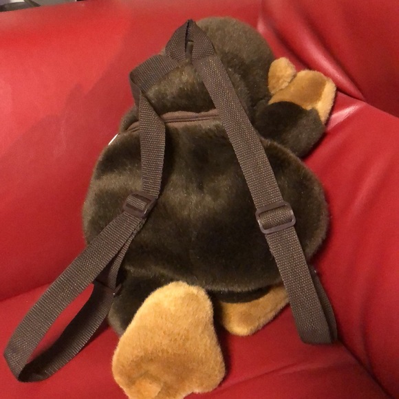 Vintage Russ Toy Stuffed Purse pets plush money Chimp hand Bag zipper Handel - Picture 2 of 8